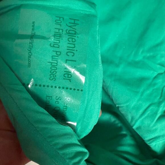 Sunshine 79 Green Gold Ring High Halter Neck One-Piece Swimsuit Size 4 - Picture 12 of 15